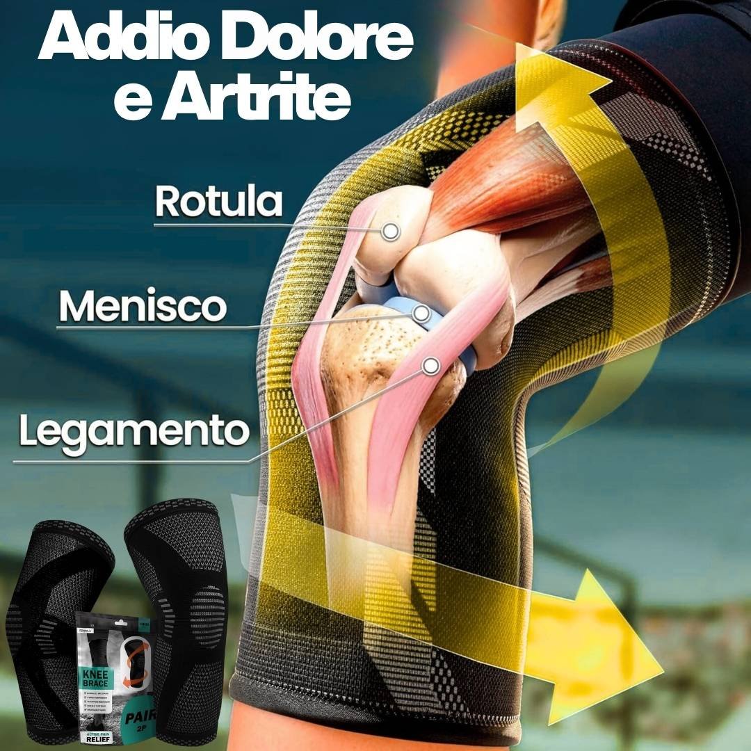 Ginocchiera a compressione premium indossata