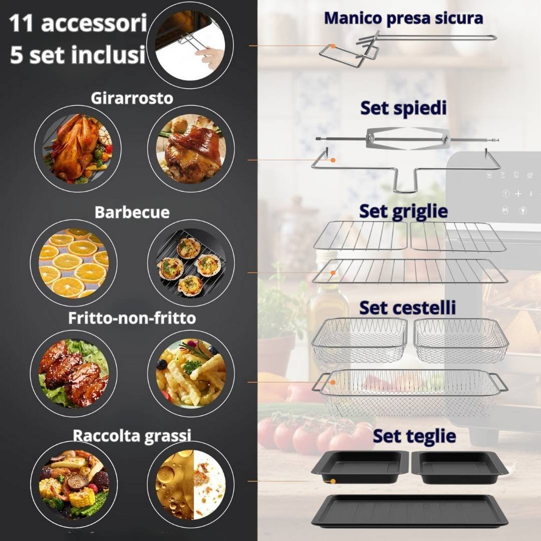 Kit accessori incluso con friggitrice ad aria Emphsism